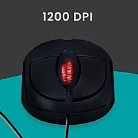Zebronics Rise Wired Mouse – 1200 DPI, USB, ergonomic design, smooth tracking, ideal for gaming and office use, durable build, plug and play, compatible with multiple operating systems.