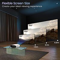 Portronics Beem 530 POR-2312 LED Projector – 7600 Lumens | 1080p | Android | White