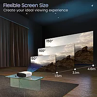 Portronics Beem 530 POR-2312 LED Projector – 7600 Lumens | 1080p | Android | White