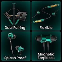 ZEBRONICS DC Aquaman Edition Yoga N3 with 46 Hours Backup, Bluetooth v5.2 Wireless in Ear Neckband, ENC Calling, Gaming Mode (Upto 50ms), Voice Assistant, Dual Pairing, Splash Proof and Type C