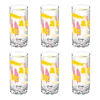 Treo by Milton D Ziner Torrent Glass Set of 6, 316 ml, Abstract