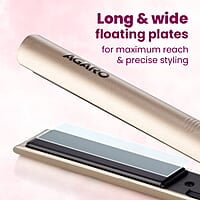AGARO Hair Straightener, Ceramic Coated Floating Plates, Adjustable Temperature