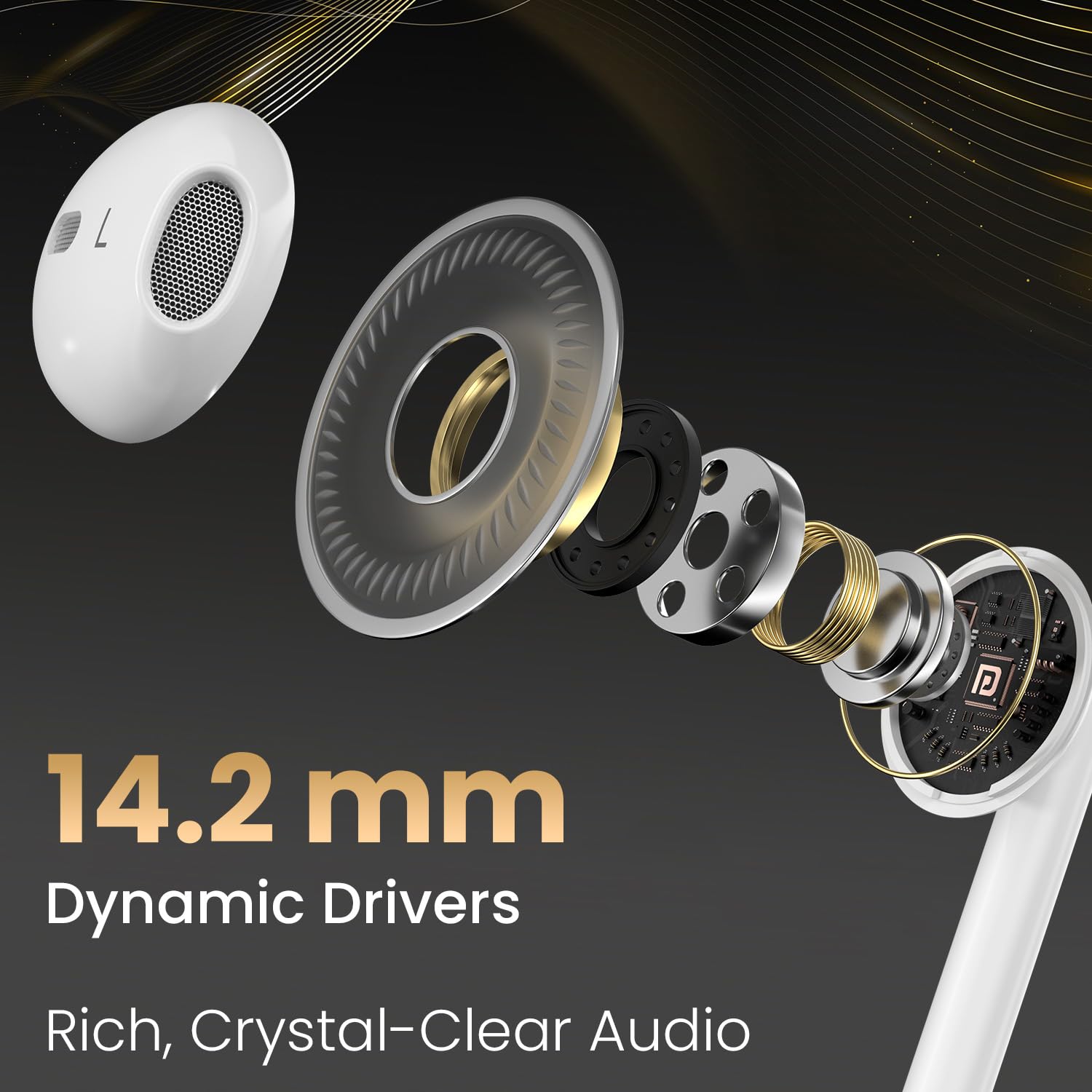 Portronics Conch Theta C – Type-C Earphones with Mic, sleek design, crisp sound, comfortable fit, perfect for music and calls, lightweight, durable, ideal for smartphones and devices with Type-C.