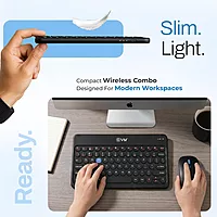 EVM WLKM & EWLM-360 EnArc Rechargable Keyboard Mouse - Black