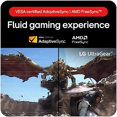 LG 27" QHD 1000R Curved Gaming Monitor, 180Hz, 1ms, HDR10, 27GS60QC-B