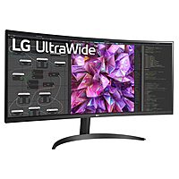 LG 34-Inch ,Curved Ultrawide QHD IPS Monitor, Black, 34WQ60C