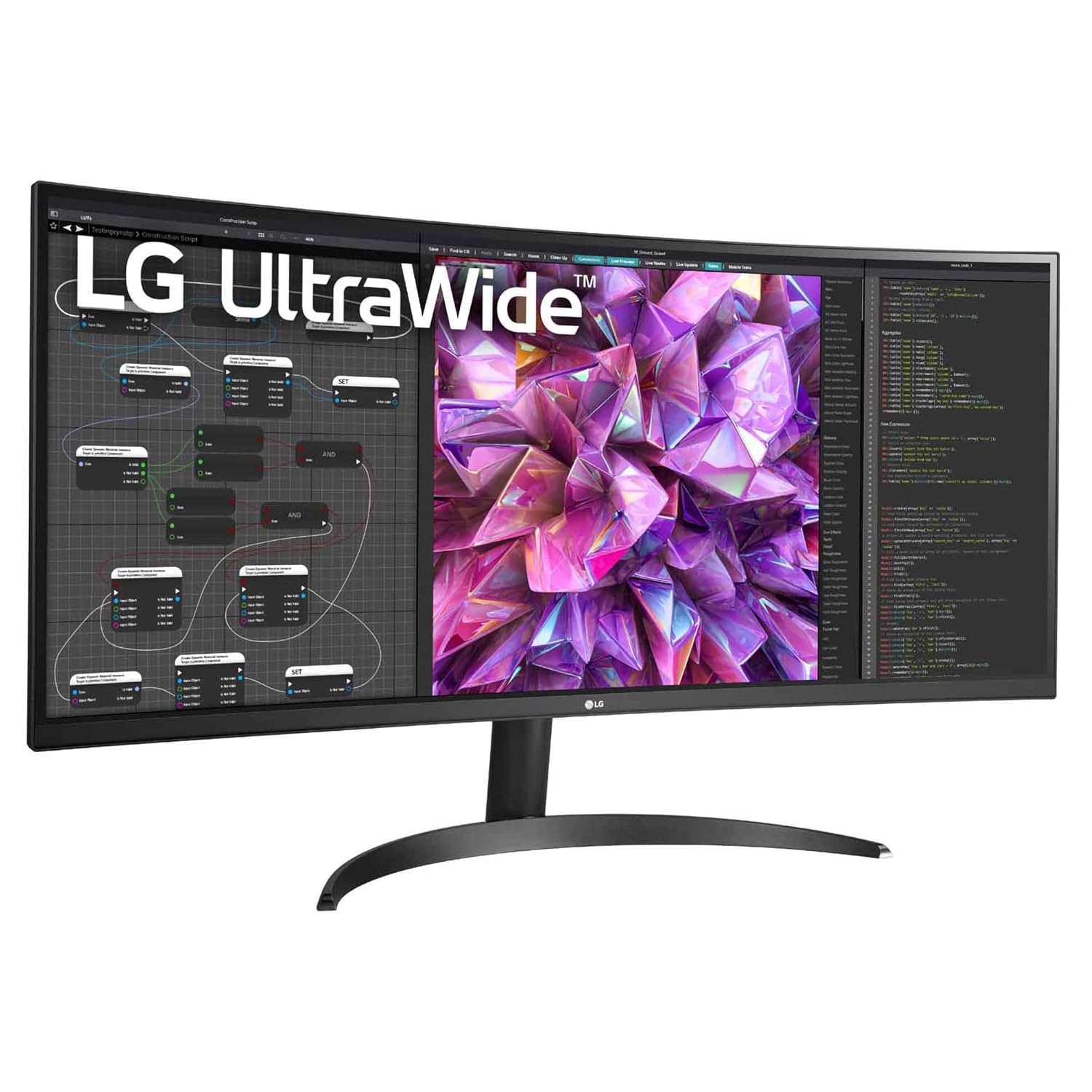 LG 34-Inch ,Curved Ultrawide QHD IPS Monitor, Black, 34WQ60C