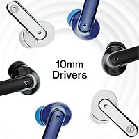 Just Corseca JC Silver TWS Earbuds – Bluetooth 5.4 | 10mm Drivers | 35H Playtime | Black & Orange