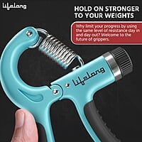 Lifelong Adjustable Hand Grip Strengthener, Hand Gripper for Men & Women for Gym Workout