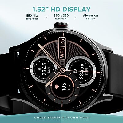 boAt Lunar Vista Smartwatch – AMOLED Display | Bluetooth Calling