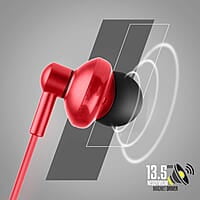 Zebronics Zeb-Buds 10 In Ear Wired Earphones with Mic, Metallic Design, L Shaped Connector, 13.5mm NdFeb Drivers