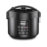 AGARO Regal Electric Rice Cooker, 3 Liters Ceramic Inner Bowl, Cooks Up to 600 Gms Raw Rice, SS Steamer