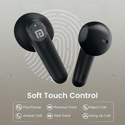 Portronics Harmonics Twins S18 in Ear TWS Earbuds with 30H Playtime, in Built HD Mic, Game/Music Mode, 13mm Dynamic Driver, Low Latency, Touch Control, Type C Fast Charging, Light Weight(Black) Portronics Harmonics Twins S18 in Ear TWS Earbuds with 30H Playtime, in Built HD Mic, Game/Music Mode, 13mm Dynamic Driver, Low Latency, Touch Control, Type C Fast Charging, Light Weight(Black)