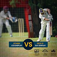 Portronics Pico 12 Smart Projector – 4K Support, Android 11, Compact Design | Stunning Visuals & Vibrant Colors | Perfect for Home Entertainment & Movies