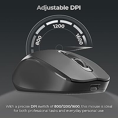 WIRELESS MOUSE FOXIN FLOW BT+2.4GHZ DPI (BLACK) WIRELESS MOUSE FOXIN FLOW BT+2.4GHZ DPI (BLACK)