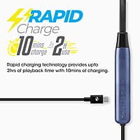 ZEBRONICS Zeb Evolve Wireless Bluetooth in Ear Neckband Earphone, Rapid Charge, Dual Pairing, Magnetic earpiece,Voice Assistant with Mic