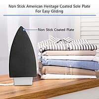 AGARO Eva Electric Dry Iron, 1000W, Non- Stick Coated Heavy Sole Plate