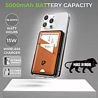 UltraProlink UM1128 - Juice-Up Swipe Magnetic Powerbank with Wallet (Tan)