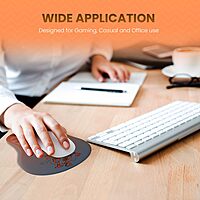 Portronics Comfipad Mouse Pad – Orange, Ergonomic with Wrist Support & Non-Slip