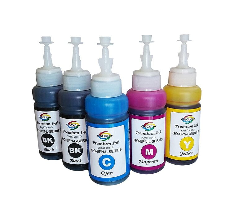 Premium Korean Quality GO_EPN L Series Compatible Inkjet Refill Ink 70 ml x 5 ( BK+BK+C+M+Y) Premium Korean Quality GO_EPN L Series Compatible Inkjet Refill Ink 70 ml x 5 ( BK+BK+C+M+Y)