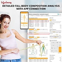 Lifelong 8 electrode Smart Body Fat Scale With weight display and Bmi on handle