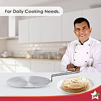 Wonderchef Nigella Tri-Ply 26 cm Roti Tawa 4mm Thickness Compatible with All cooktops
