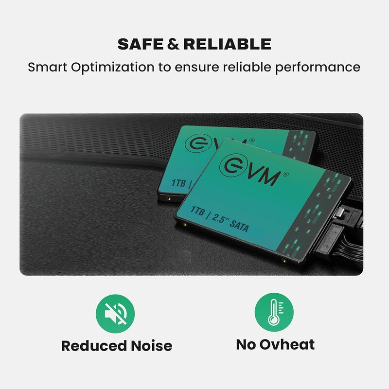 EVM 1TB SATA Internal SSD – 2.5 Inch | Up to 550MB/s Read | 5-Year Warranty