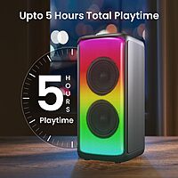 Portronics Iron Beats 250W Party Speaker | Vibrant LED Lights, Karaoke Features & Immersive Audio for Fun Gatherings
