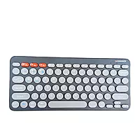 HAMMOK Flex Wireless Keyboard – Bluetooth & Wireless | Compact Design | Round Keys | Multi-Device Compatible | Black