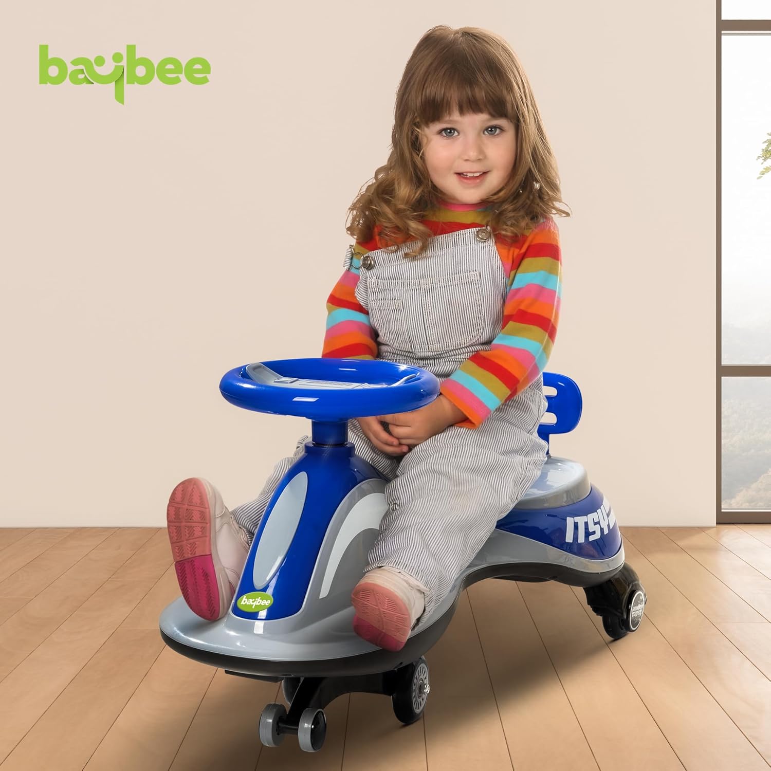 Baybee Pluto Kids Magic Swing Cars for Kids, with Led Lights, Scratch Free PP Wheels & Music-Blue Baybee Pluto Kids Magic Swing Cars for Kids, with Led Lights, Scratch Free PP Wheels & Music-Blue