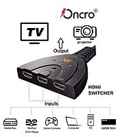 uPort HDMI Switch 3 In 1 Out – Supports 4K Resolution | Switch Between 3 HDMI Sources | Perfect for Gaming, Streaming & Home Theater