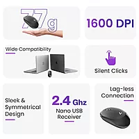 Ambrane Sliq-2 Wireless Mouse (Black)