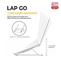 Lapcare LapGo LSE-044 Aluminium Laptop Stand with Pouch for Upto 39.62 cm (15.6 inch) Laptop, Silver