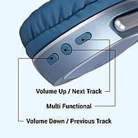 ZEBRONICS DUKE 2 Wireless Headphone, Supports Bluetooth, Dual Pairing, Deep Bass, up to 60h Battery Backup, AUX, Environmental Noise Cancellation, Gaming Mode, Now with Type C Charging