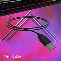 Zebronics Zeb-Transformer K-1 Wired Gaming Keyboard features RGB backlighting, customizable keys, and a durable design. Perfect for gamers seeking performance and style in their setup.