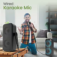 Portronics POR 2345 Rumble 25W Bluetooth Speaker – BT 5.3 Wired Mic FM AUXUSBMicroSD Black