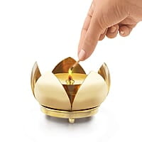 Borosil Subh Brass Diya, Medium