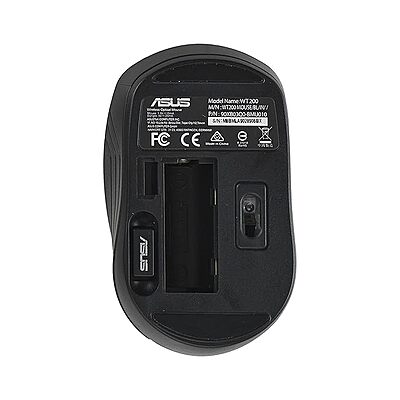 Open Box ASUS WT200 /Ambidextrous Design,Runs on 1 AA Battery- upto 15 months life, 1200 DPI Wireless Optical Mouse