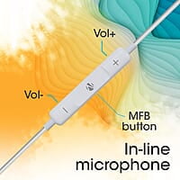 Zebronics Zeb-Buds 30 3.5Mm Stereo Wired In Ear Earphones With Mic For Calling, Volume Control, Multifunction Button, 14Mm Drivers, Stylish Eartip,1.2 Meter Durable Cable And Lightweight Design