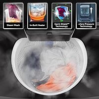 Godrej 7.5 Kg 5 Star Inbuilt heater with Steam Wash & Germ Shield Technology Fully-Automatic Top Loading