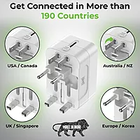 UltraProlink UM1341 - World Travel Adapter & 2 USB Charger