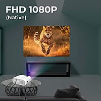 ZEBRONICS LP1000 LED Projector with 3300 Lumens Max, 150-inch Screen Size, HDMI in, AV in, AUX Out, USB x 2, FHD 1080p, 50,000h Lifelong LED lamp