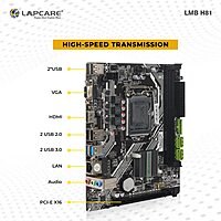 Lapcare LPMH81-N Micro-ATX Motherboard – Intel H81 Chipset | LGA 1150 CPU Support | DDR3 RAM | NVMe Ready | Reliable Desktop Board