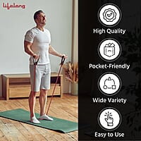 Lifelong Resistance Bands for Workout - Resistance Tube with Foam Handles - Exercise Equipment