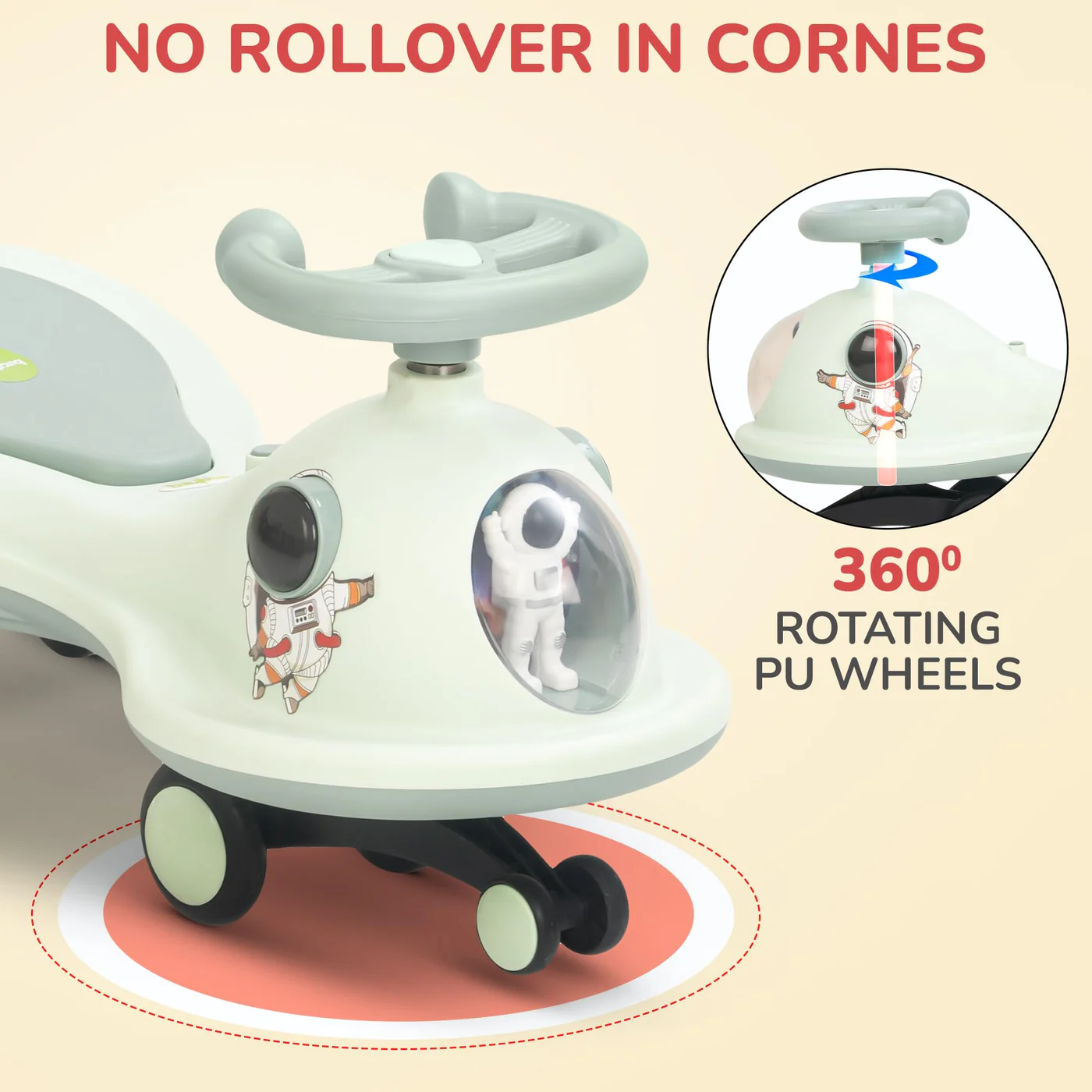 Baybee Astro Baby Swing Car for Kids-Light Blue Baybee Astro Baby Swing Car for Kids-Light Blue