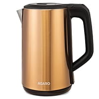 AGARO Insignia Electric Kettle, 1.8L, Double Layered Kettle, 100% Stainless Steel Inner Metallic Gold