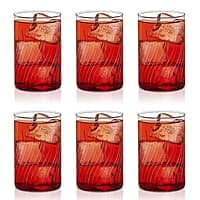 Borosil Vision Cascade Cut 295ml Set of 6 pcs Transparent Drinking Glass | Borosilicate Glass Tumblers for Water, Cold Drinks, Juice| Flame Proof, Microwave & Dishwasher Safe | For Daily use & Gifting