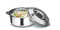 MILTON Galaxia 7500 Double Walled Stainless Steel Casserole, 6.2 litres, Silver