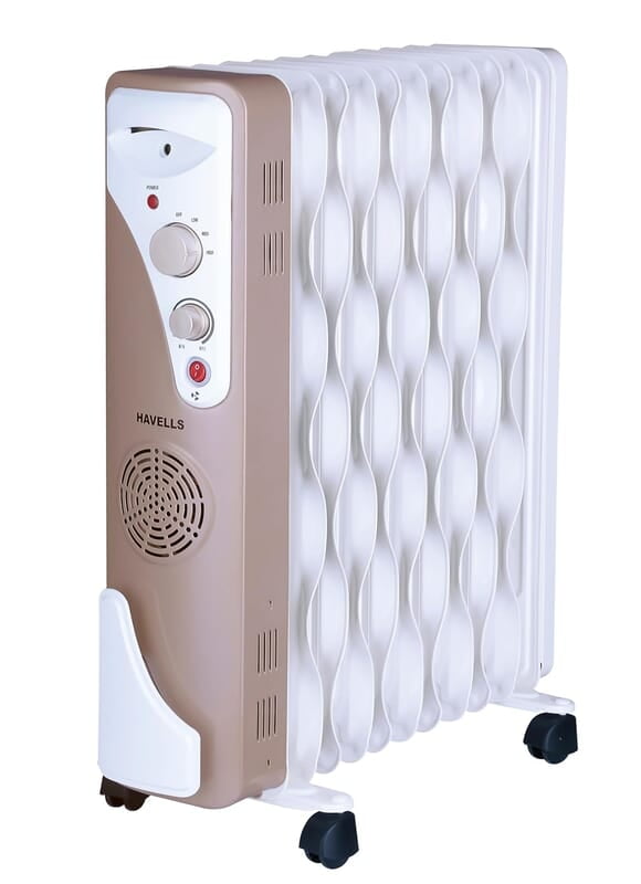 Havells OFR 11 Wave Fins Heater with Fan Beige 2900