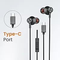 Corseca Sync Beat Wired Earphones – normal | 10mm Drivers | Extra Bass | Mic | Black